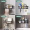 Shower Caddy 6-Pack, Advanced Rustproof Design, No Drilling Adhesive Shelves, Rack with Soap Holder, Large Capacity Bathroom Organizers and Storage, Wall-Mounted Kitchen & Home Decor